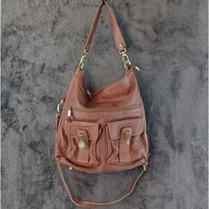 Pietra Hobo Cognac Bag By Stone Mountain Brown Leather